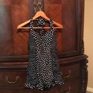 Jantzeen Retro Vintage Bathing Suit NWT Blk/white